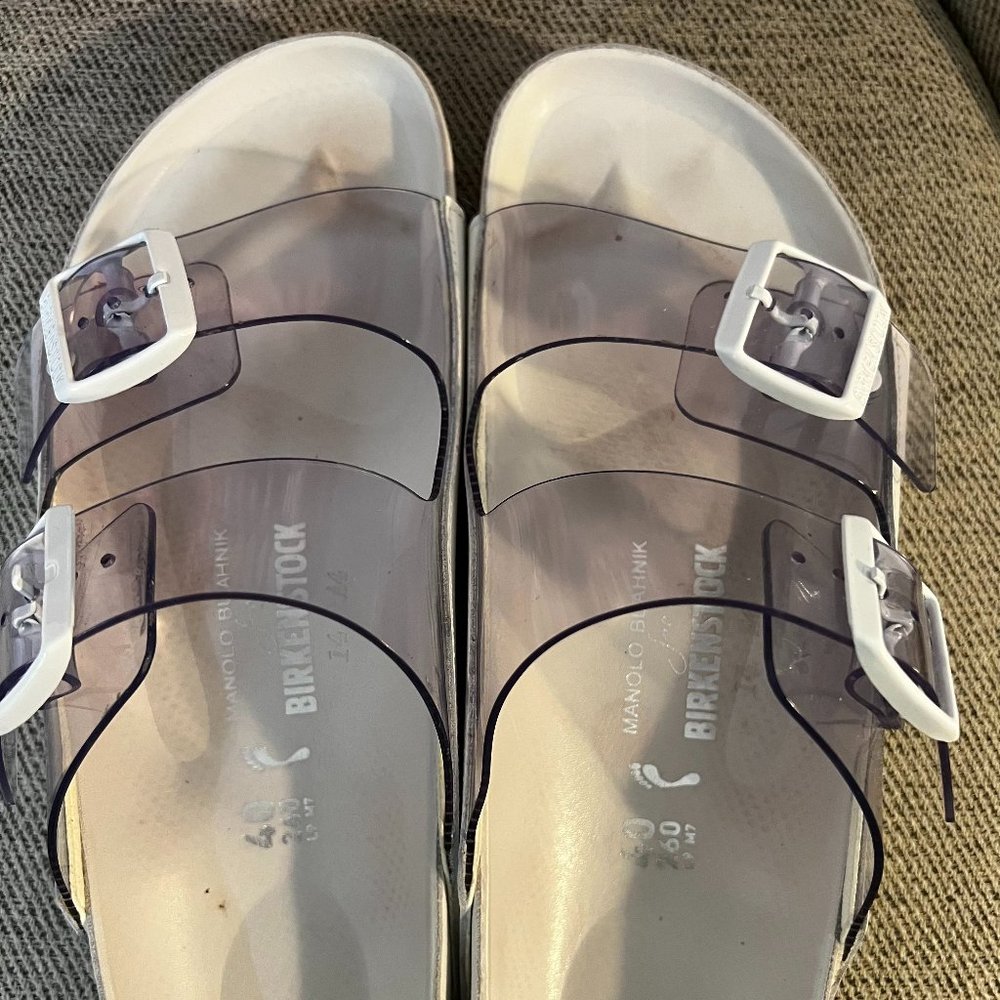 Manolo Blahnik X Birkenstock Arizona PVC Sandals